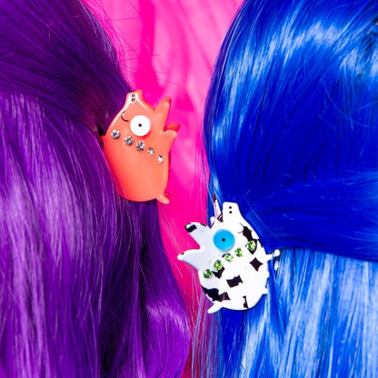 Piggy Hair Claw - Black and White