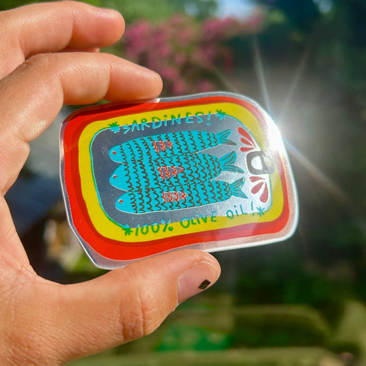 Sardines in Olive Oil Mirror Sticker