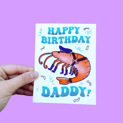 Happy Birthday Daddy! Shrimp Card