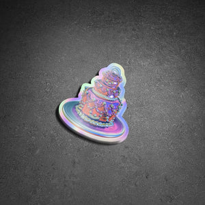 Chrome Cake Holographic Sticker