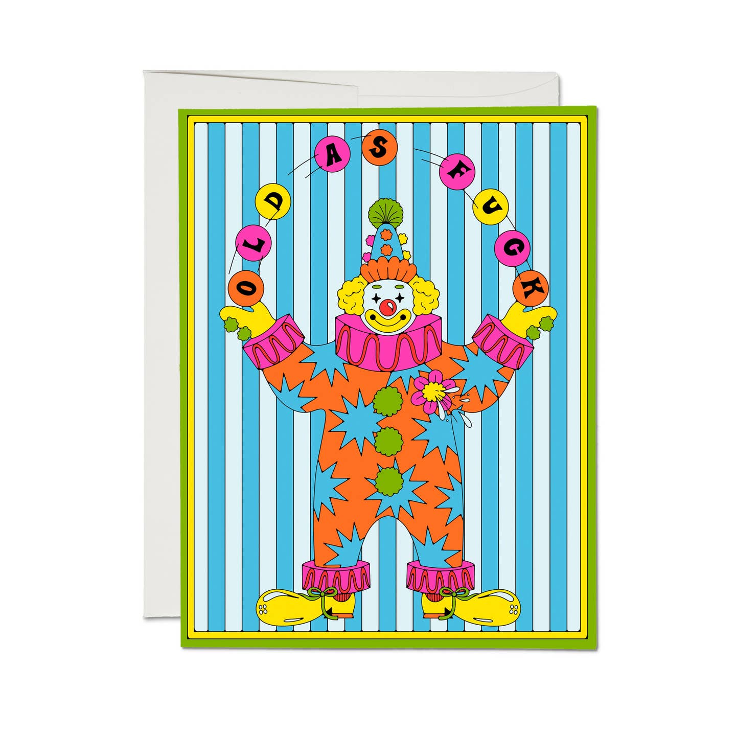 Old As Fuck Clown Birthday Card