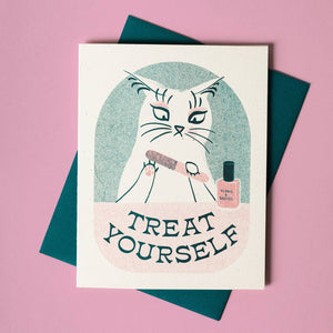 Treat Yourself - Risograph Card