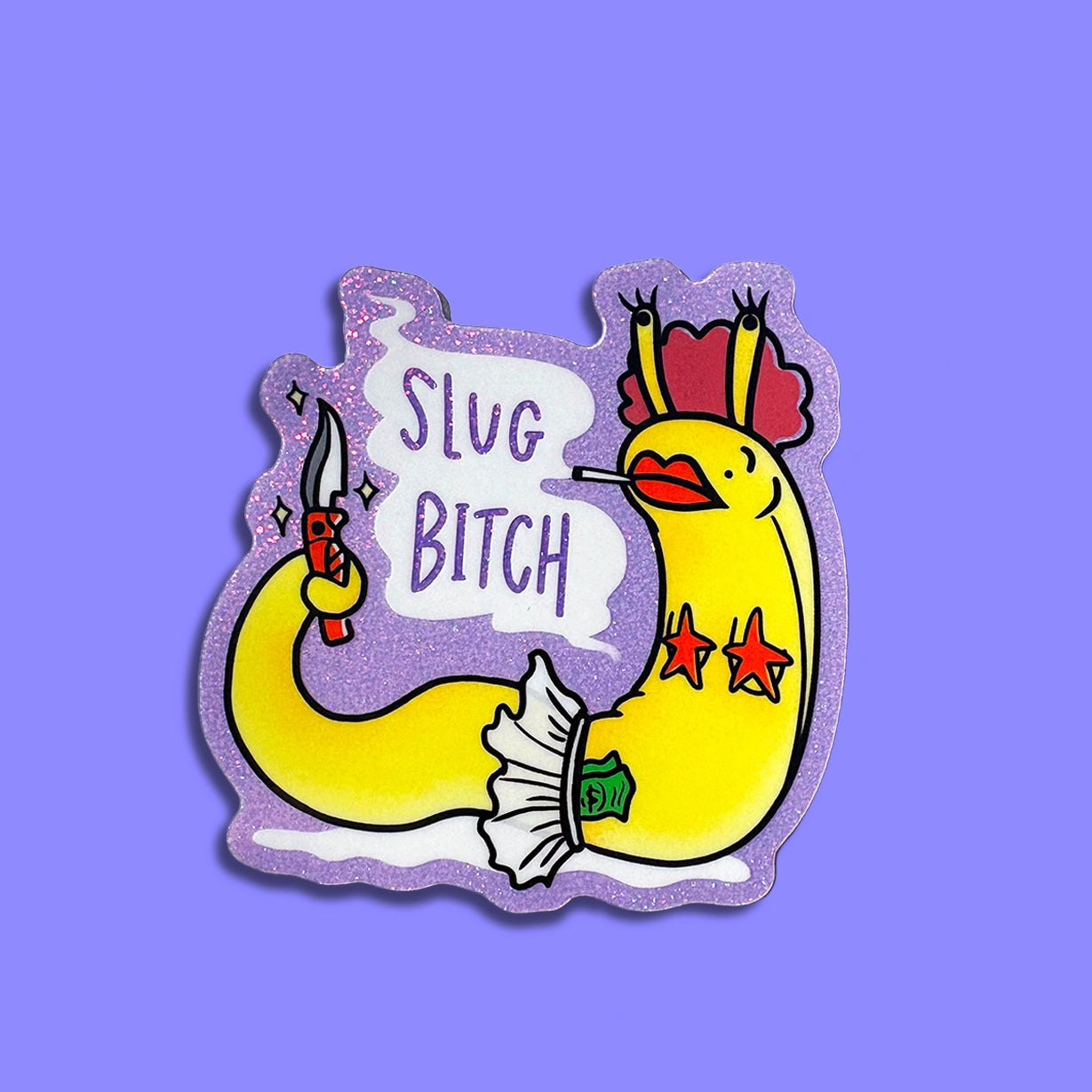 Slug Bitch Glitter Vinyl Sticker