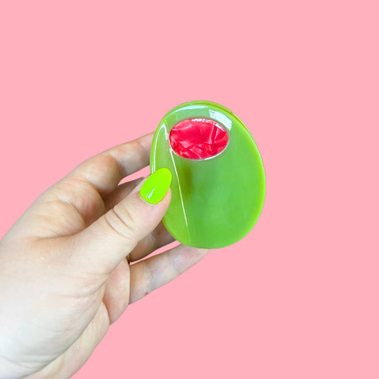 Jumbo Olive Hair Claw