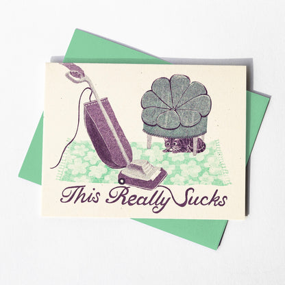 This Really Sucks - Risograph Greeting Card