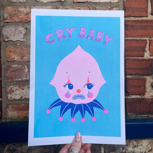 Cry Baby - A4 Risograph Print