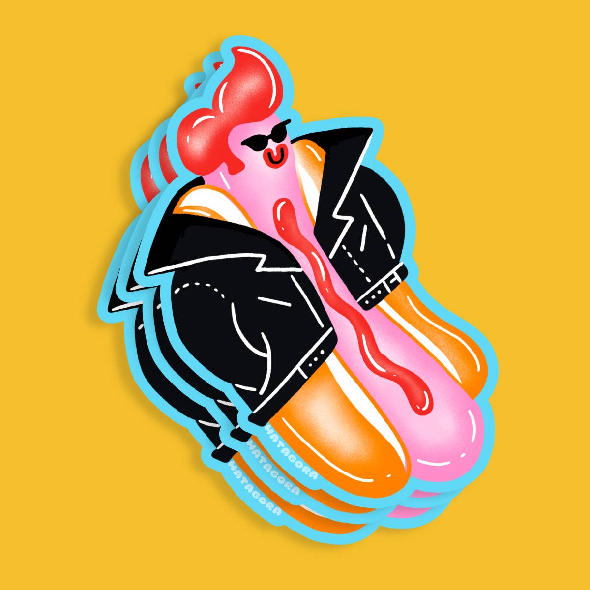 Danny Zuko Hot Dog Sticker