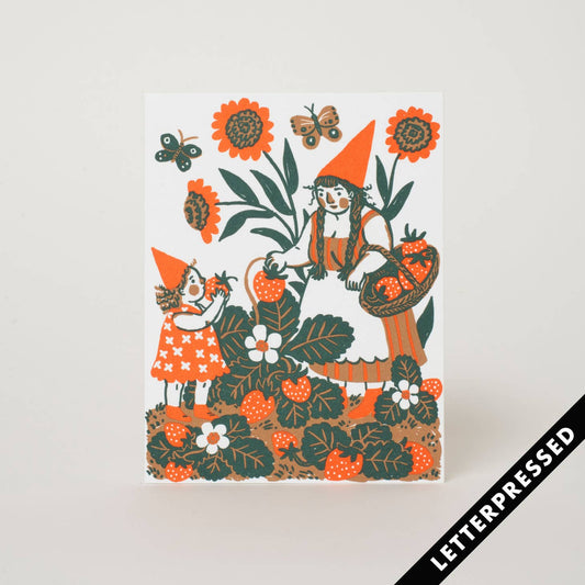 Phoebe Wahl - Strawberry Picking Card