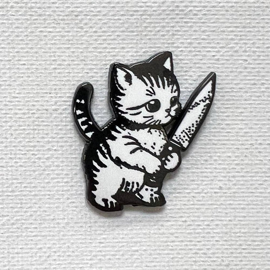 Evil Kitty Enamel Pin
