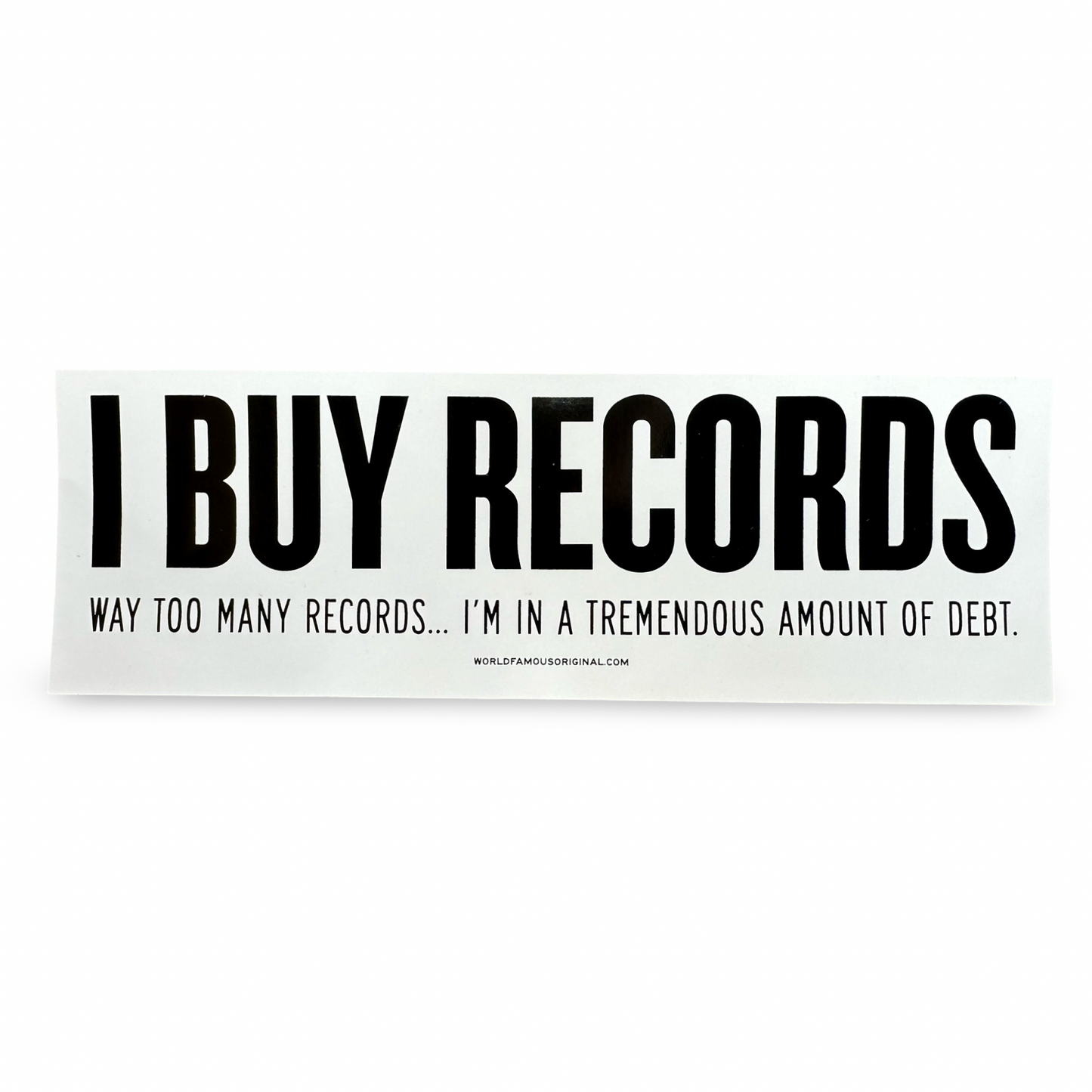 I Buy Records Bumper Sticker