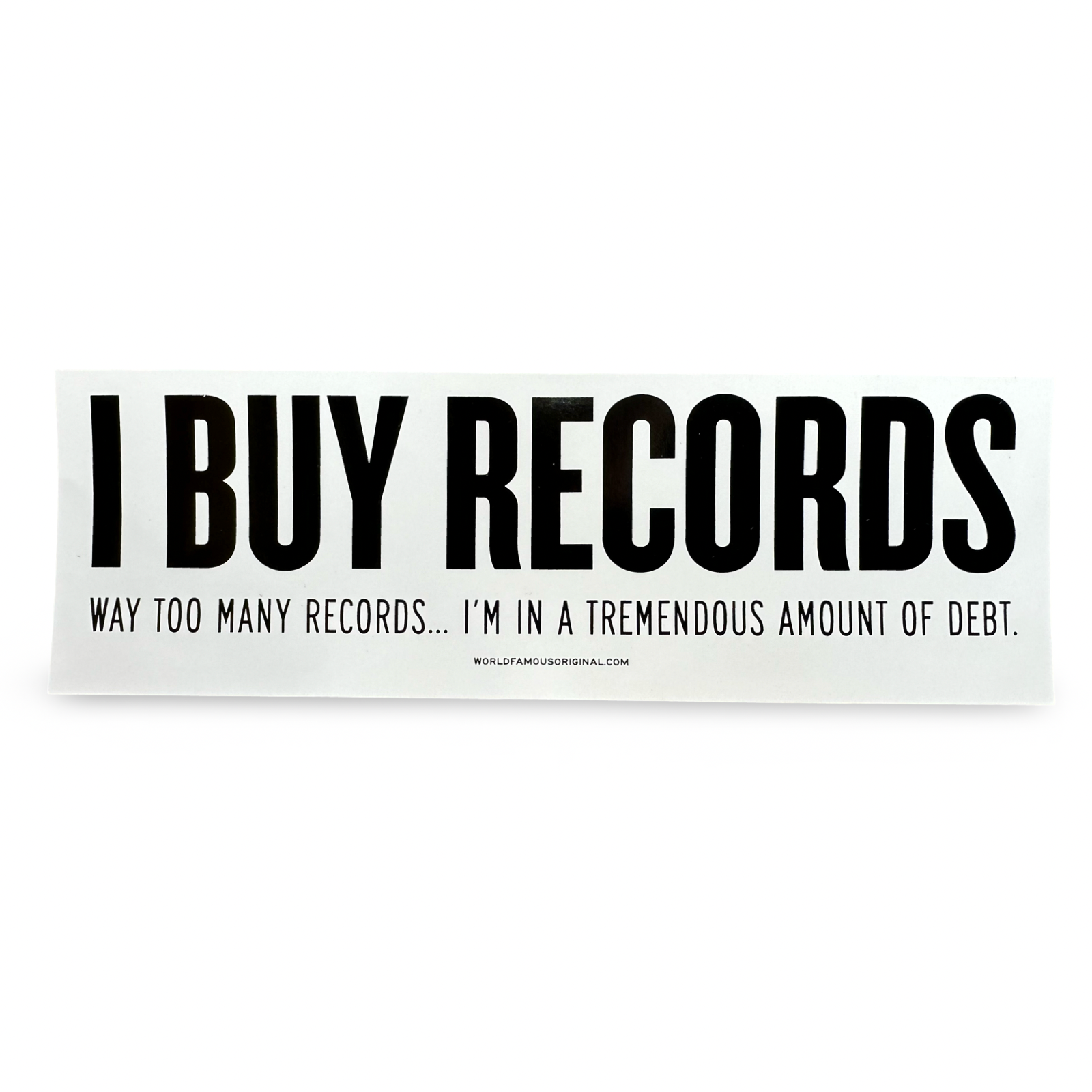 I Buy Records Bumper Sticker