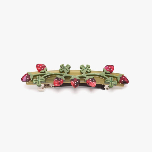 Wild Strawberry French Barrette Acetate Hair Clip Accessory