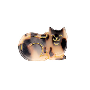 Tabby Cat Mini Barette Clip
