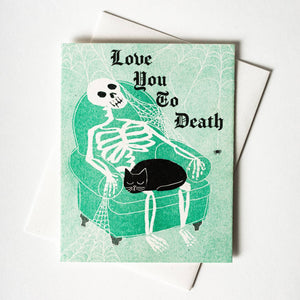 Love You To Death - Risograph Card