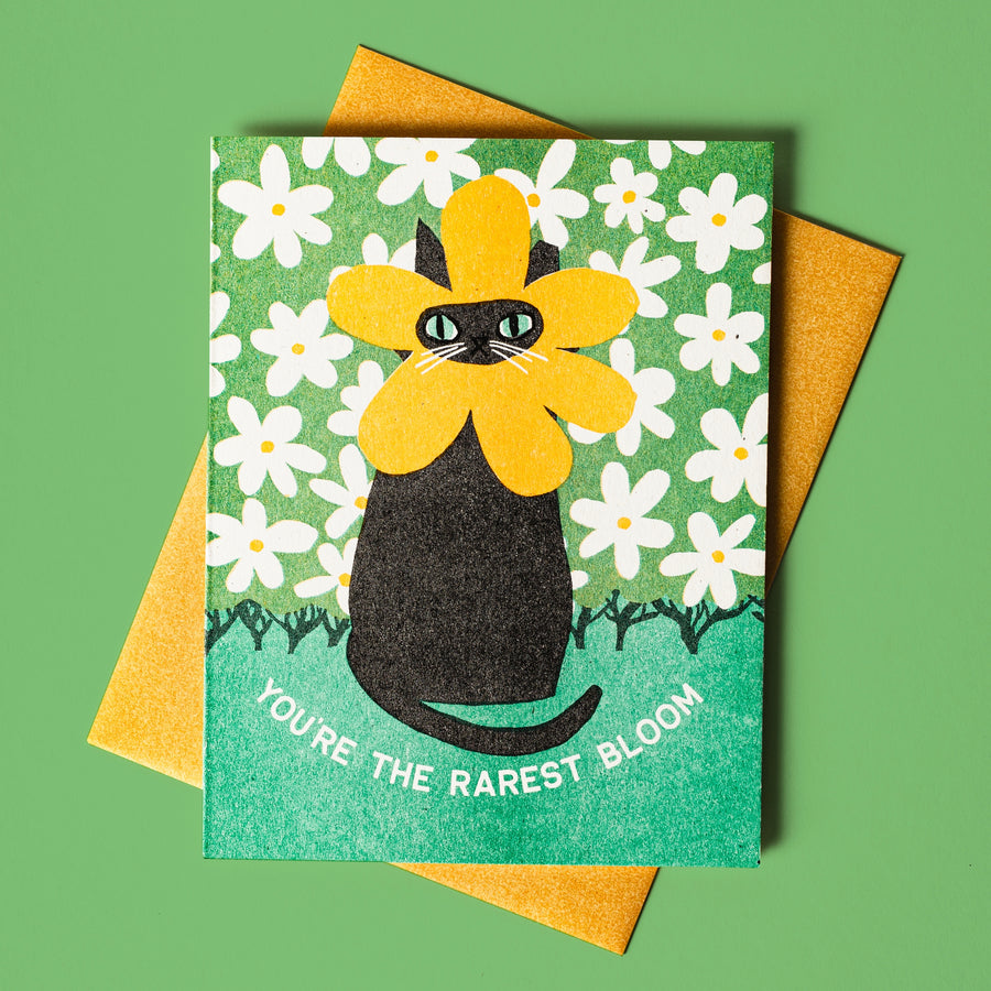 You're The Rarest Bloom - Risograph Card