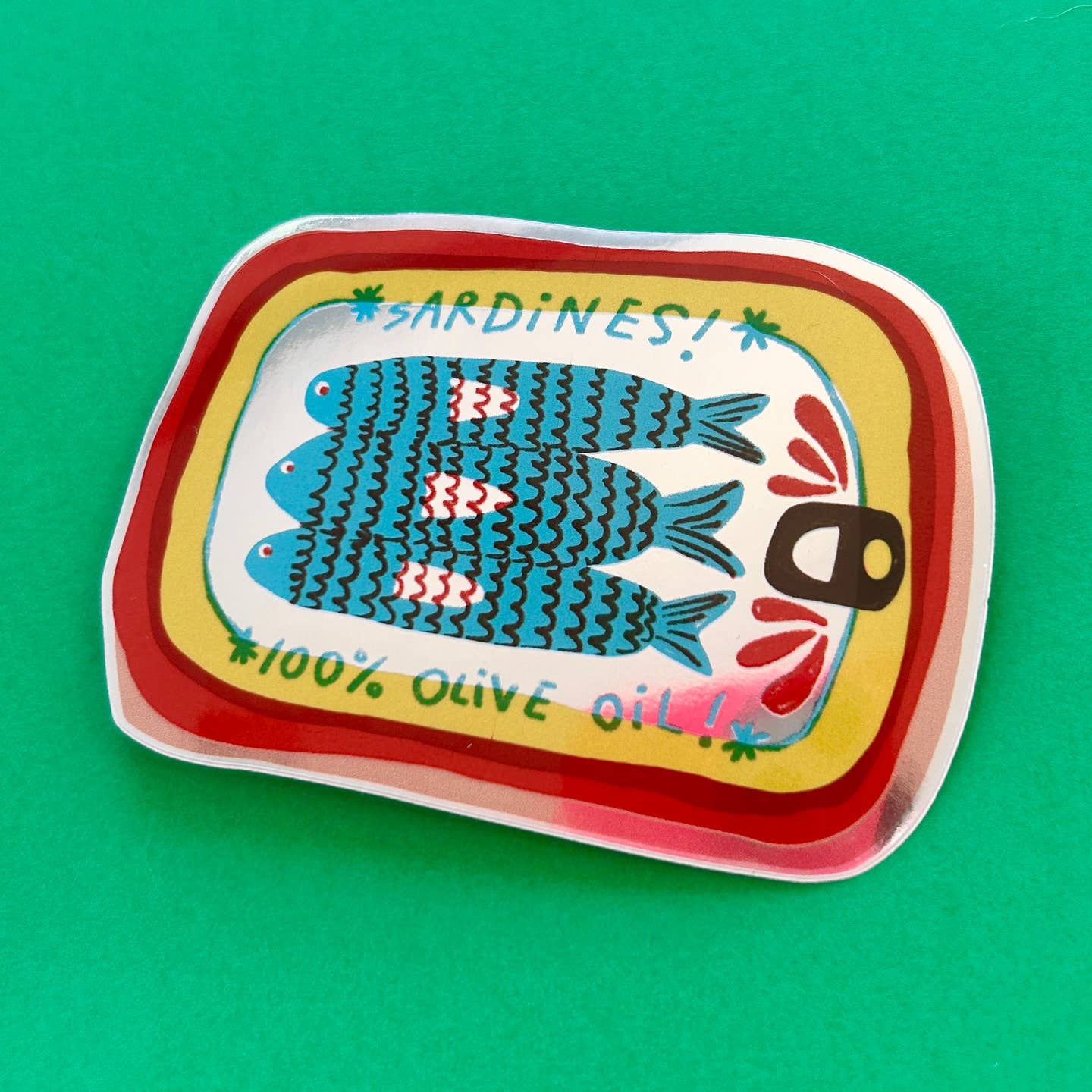 Sardines in Olive Oil Mirror Sticker