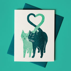 Love Cats - Risograph Card