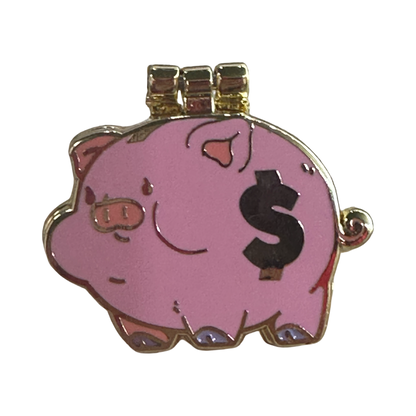 Piggy Bank - Articulating Enamel Pin