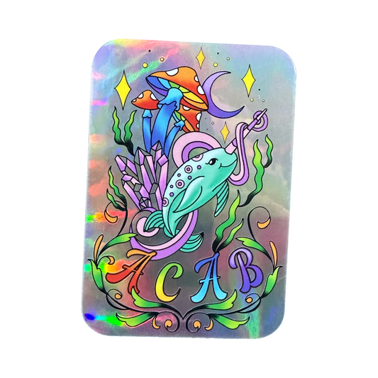 Holographic Narwhal Sticker