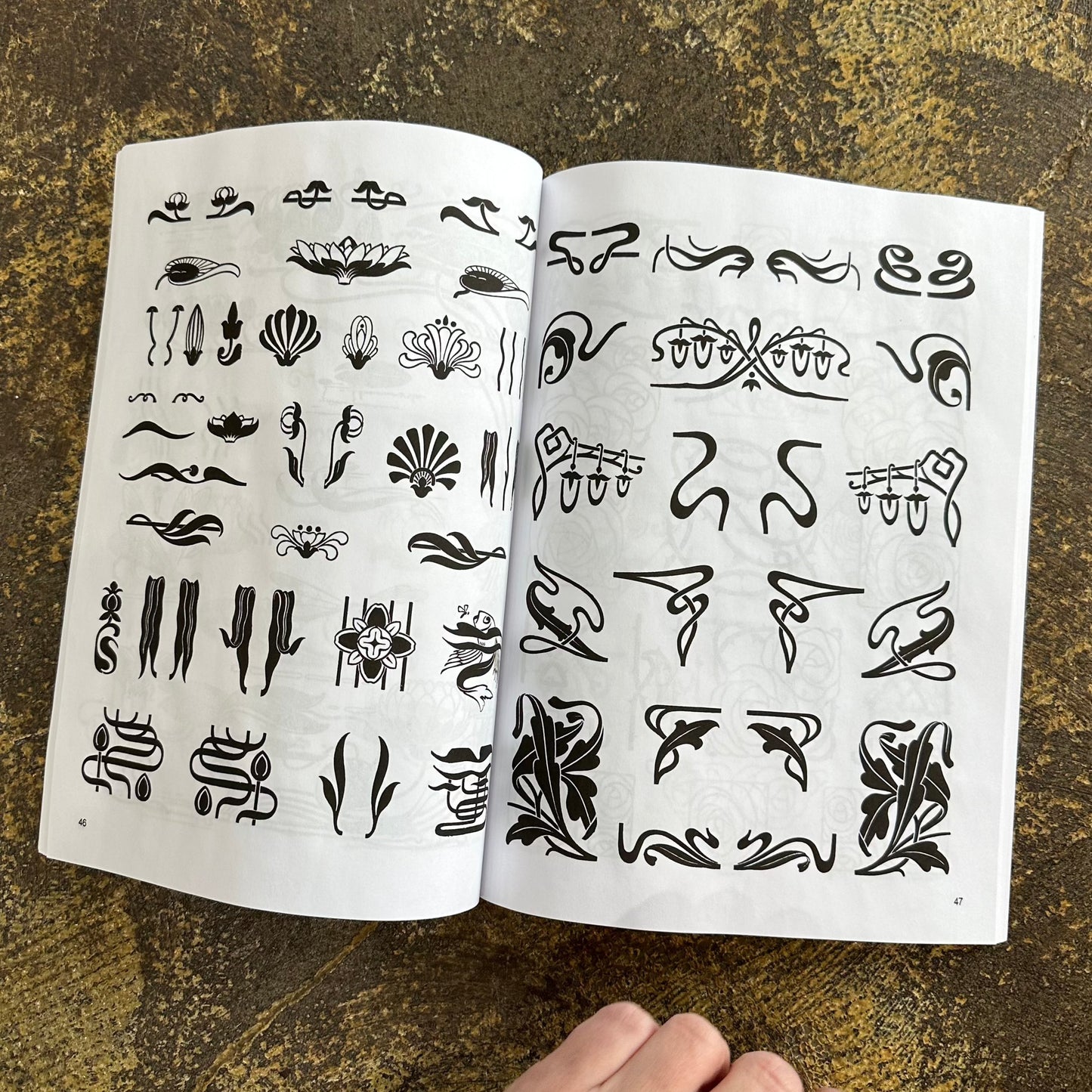 Art Nouveau Typographic Ornaments Book