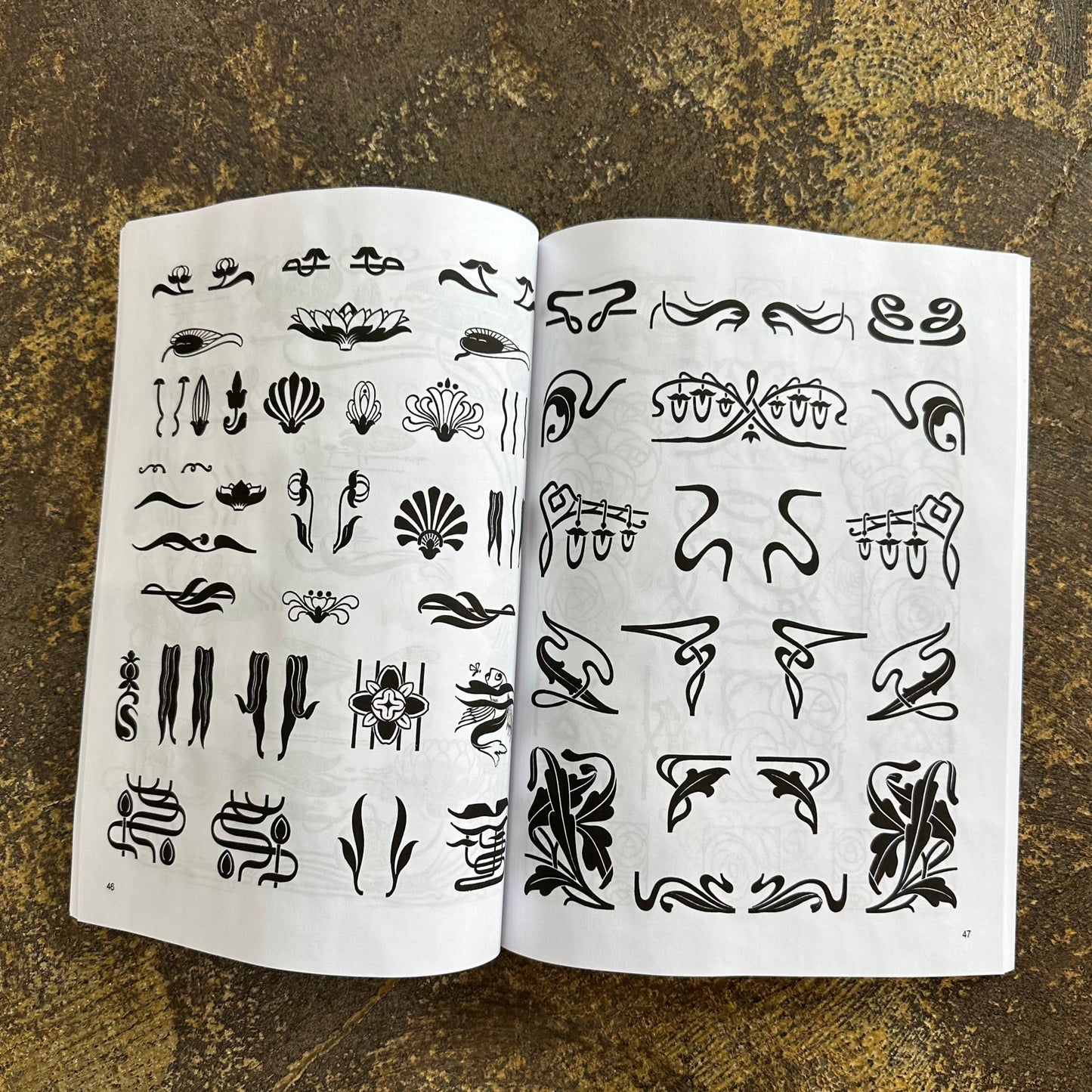 Art Nouveau Typographic Ornaments Book