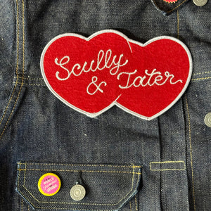 Custom Double Heart - 2 Name Patch