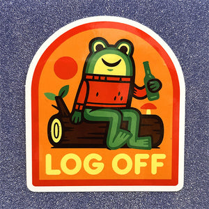 Log Off Sticker