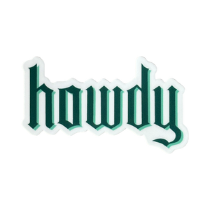 "howdy" sticker