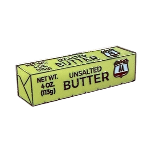 Unsalted Butter Enamel Pin