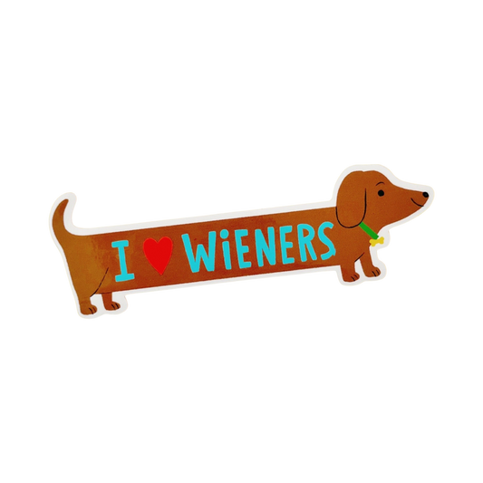 I Love Wieners - Die Cut Sticker