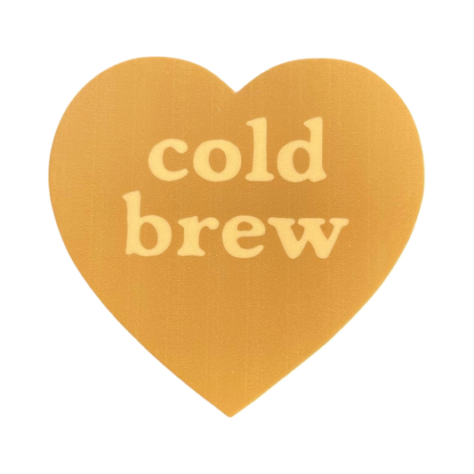 Cold Brew Heart Sticker