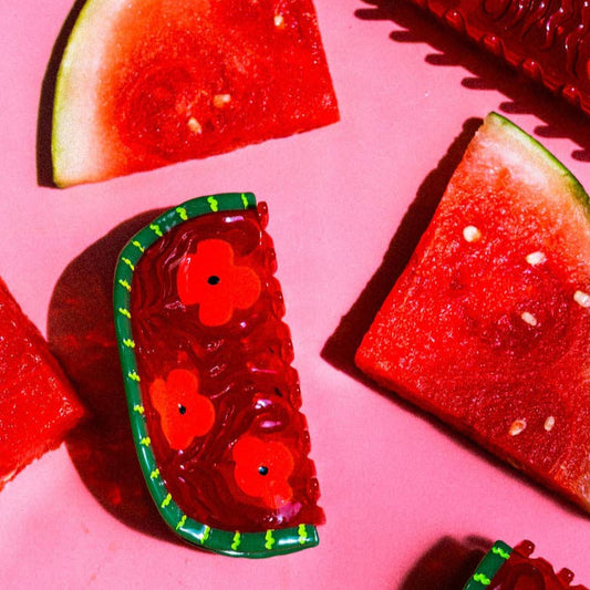 Watermelon & Poppies Hair Claw