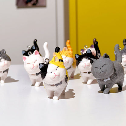 Best Friend Cat Figure Collectable Keyring Random Box