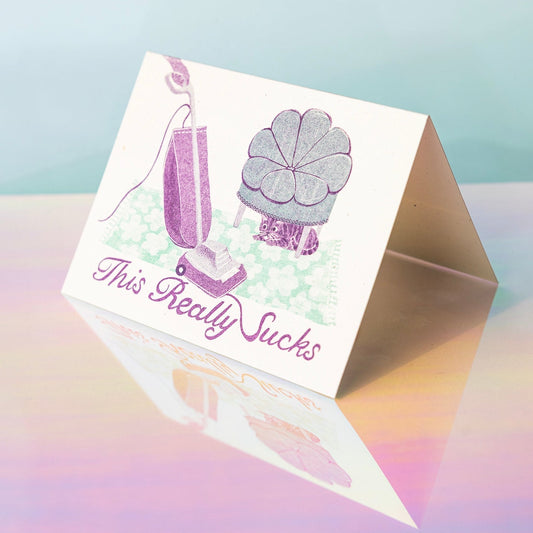 This Really Sucks - Risograph Greeting Card