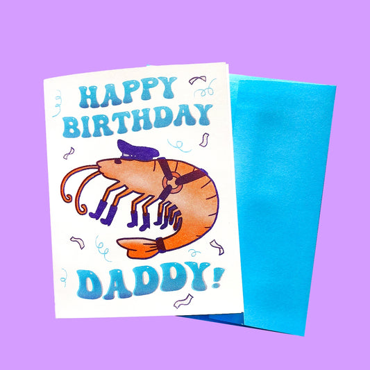 Happy Birthday Daddy! Shrimp Card