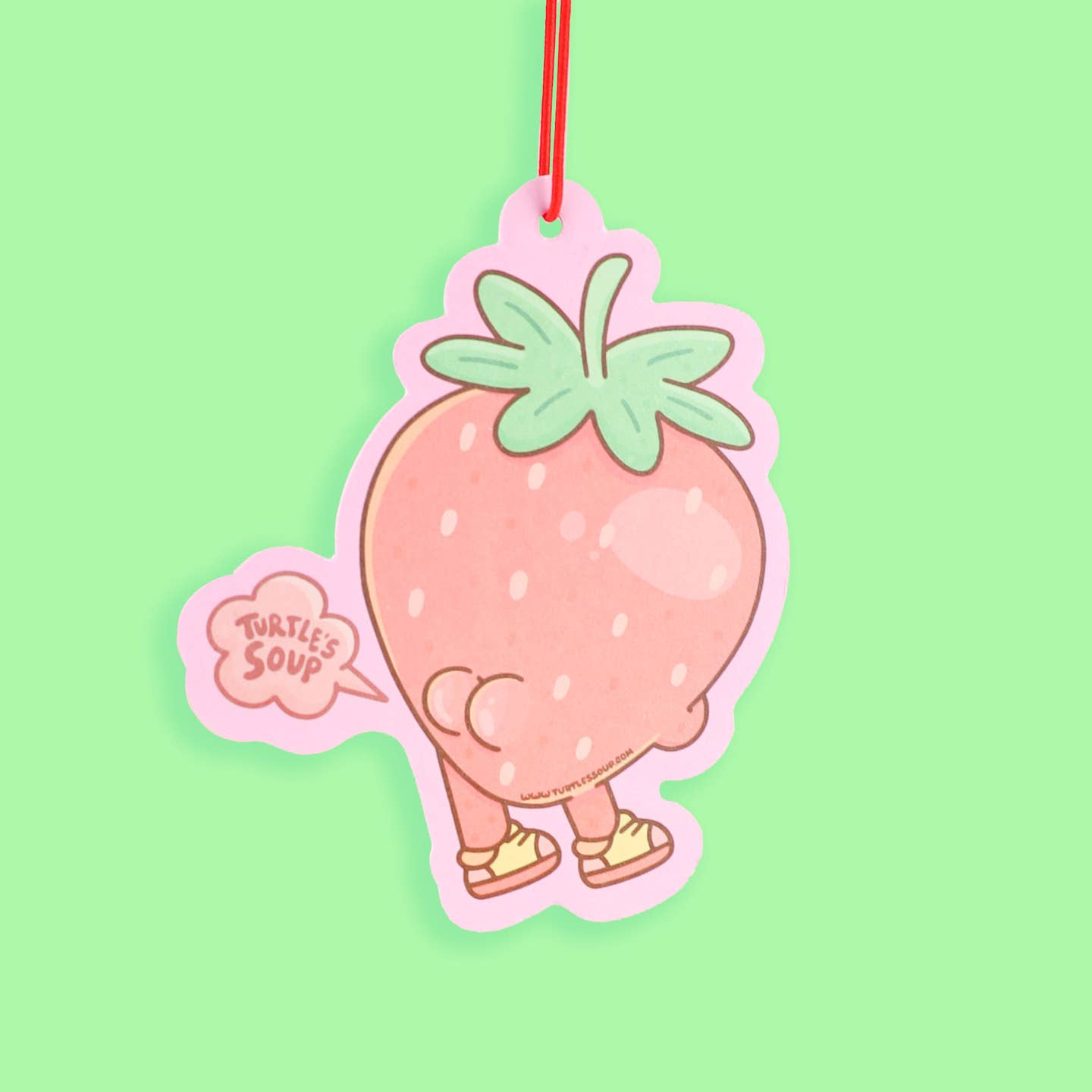 Strawberry Toot Funny Fruit Scented Car Air Freshener