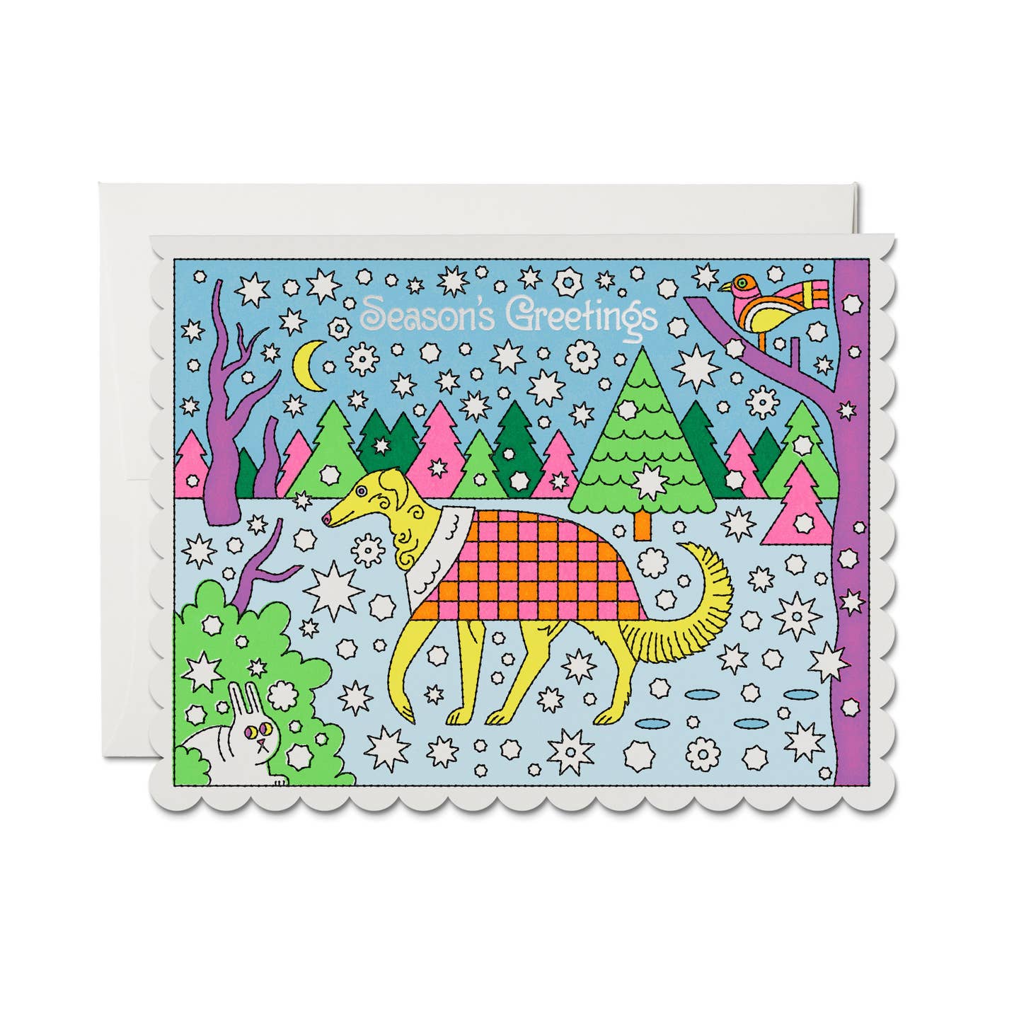 Cozy Pup Sweater Season's Greetings Card