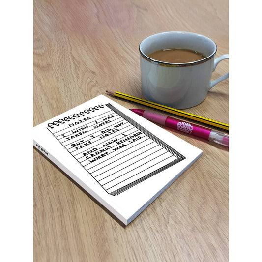 Wish I'd Taken Notes A6 Notebook - David Shrigley