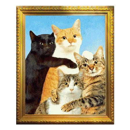 Kitty Family By Toiletpaper Chrome Die-Cut Sticker,