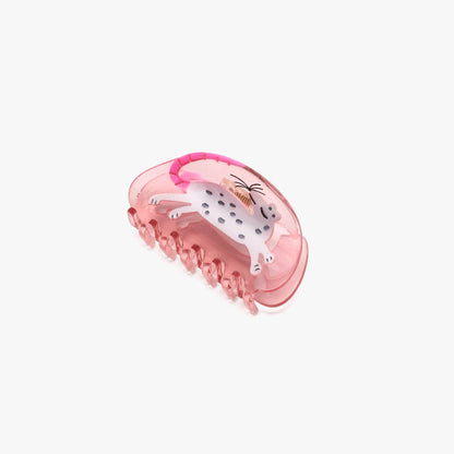 The Mouse Cute Pink Clear Acetate Hair Claw Clip Accessory