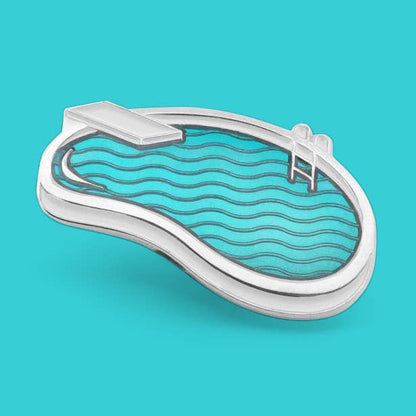 Swimming Pool Hard Enamel Pin