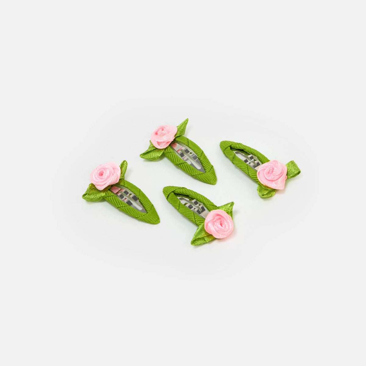 Rosette Snap Clips - Blush