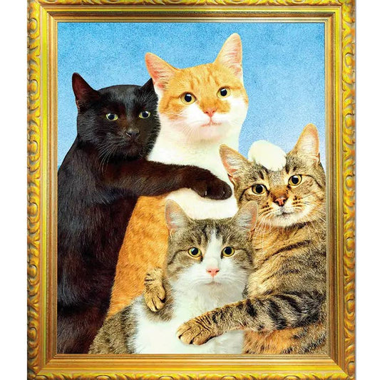 Kitty Family By Toiletpaper Chrome Die-Cut Sticker,