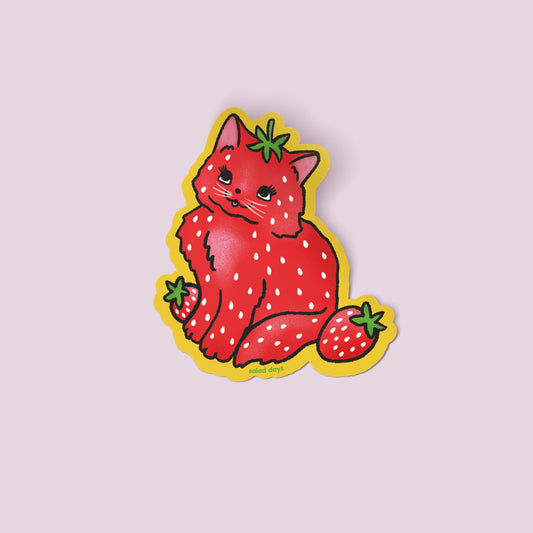 Strawberry Cat Sticker