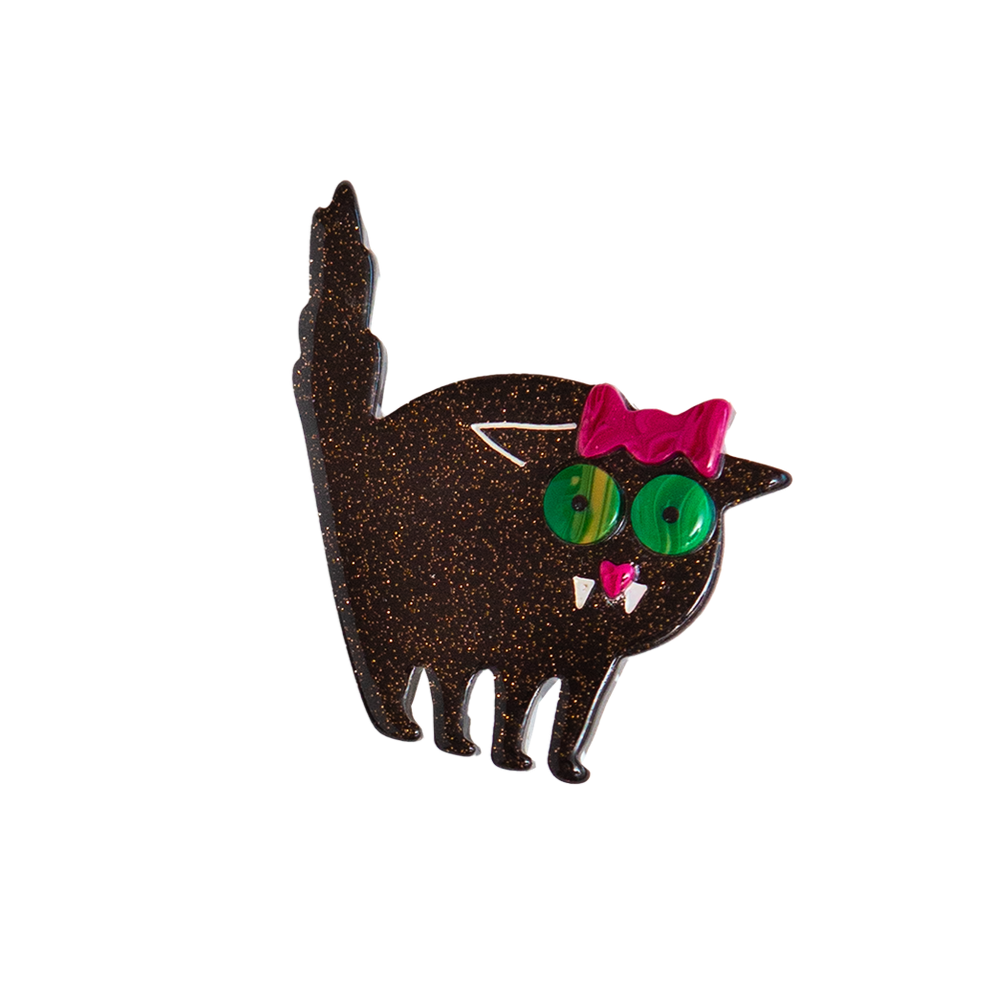 Scared Cat Hair Clip