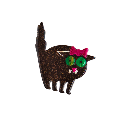 Scared Cat Hair Clip