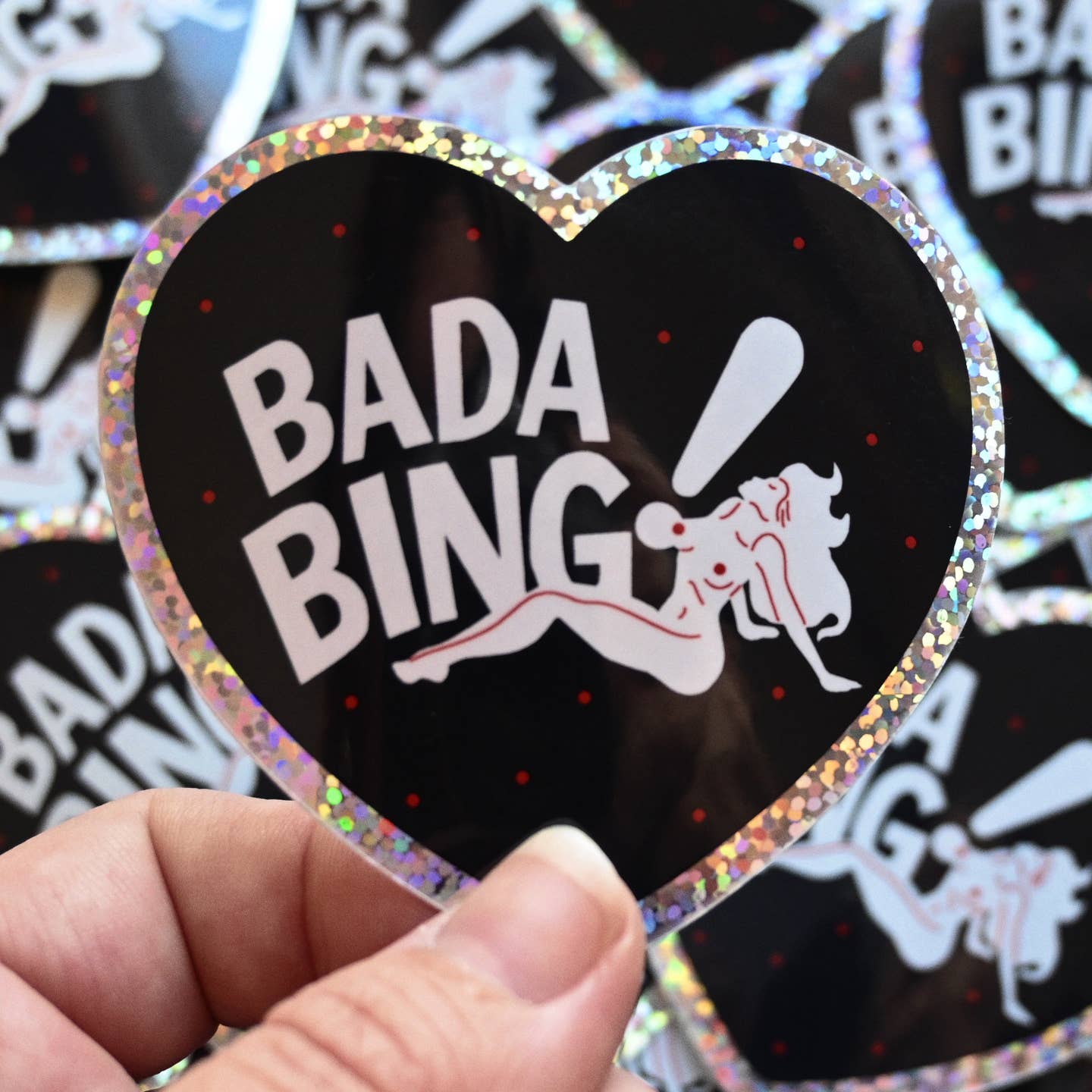 Bada Bing Heart Sticker Glitter