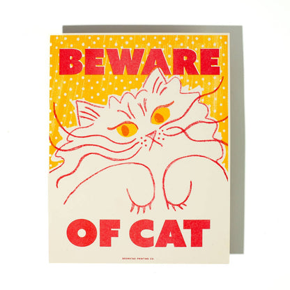 Beware of Cat - Risograph Print