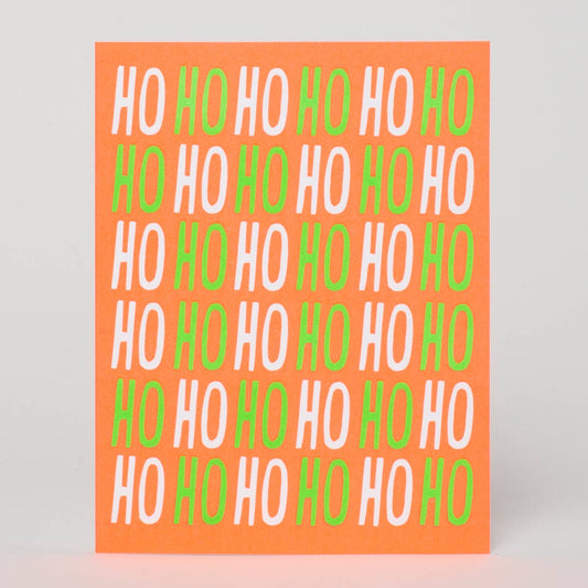 Hohoho Holiday Letterpress Greeting Card By Ashkahn