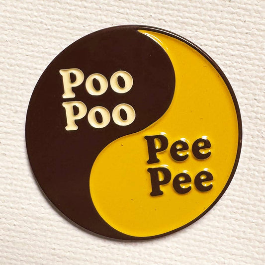 Poo Poo Pee Pee Yin Yang Enamel Pin